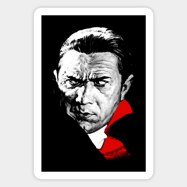 Dracula Bela Lugosi Distrustful Glance: Retro Vampire Horror Movies Magnet by Juandamurai